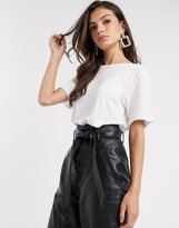 Thumbnail for your product : ASOS DESIGN relaxed t-shirt in drapey fabric in white