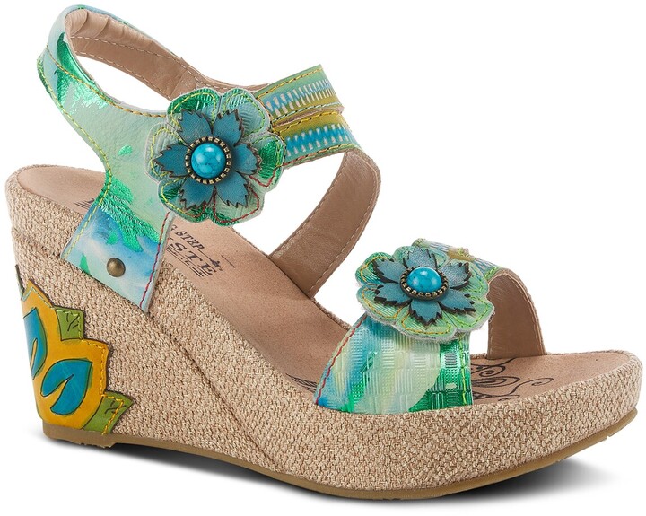 Turquoise Wedge Sandals | Shop the world's largest collection of 