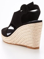 Thumbnail for your product : Very Pepper Peep Toe Slingback Wedge Black
