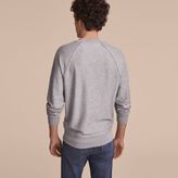 Thumbnail for your product : Burberry Embroidered Motif Cotton-blend Jersey Sweatshirt