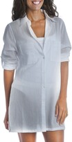 Thumbnail for your product : La Blanca Island Fare Resort Long Sleeve Crinkled Cover-Up Shirtdress