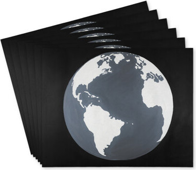 East Urban Home Earth Satellite View Polyester Orlane Set of 6 - Home Decor