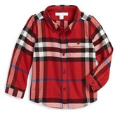 Thumbnail for your product : Burberry Check Flannel Woven Sport Shirt (Baby Boys)