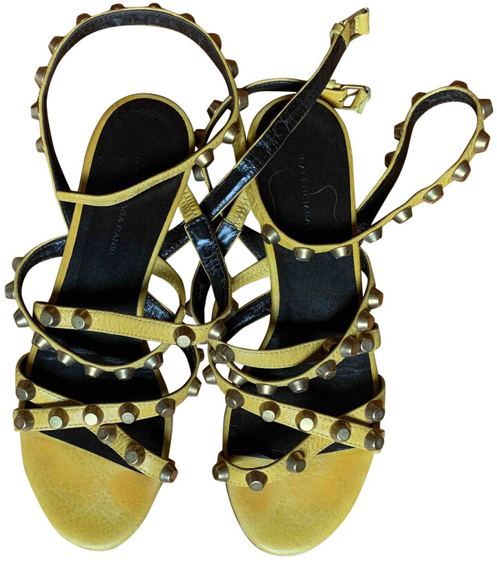 balenciaga yellow sandals