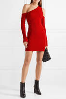 Thumbnail for your product : Amiri Cutout One-shoulder Ribbed-knit Mini Dress