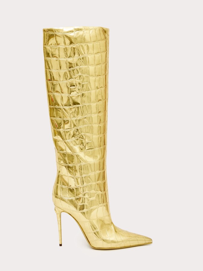 Dolce & Gabbana Croc-effect Lollo Boots - ShopStyle