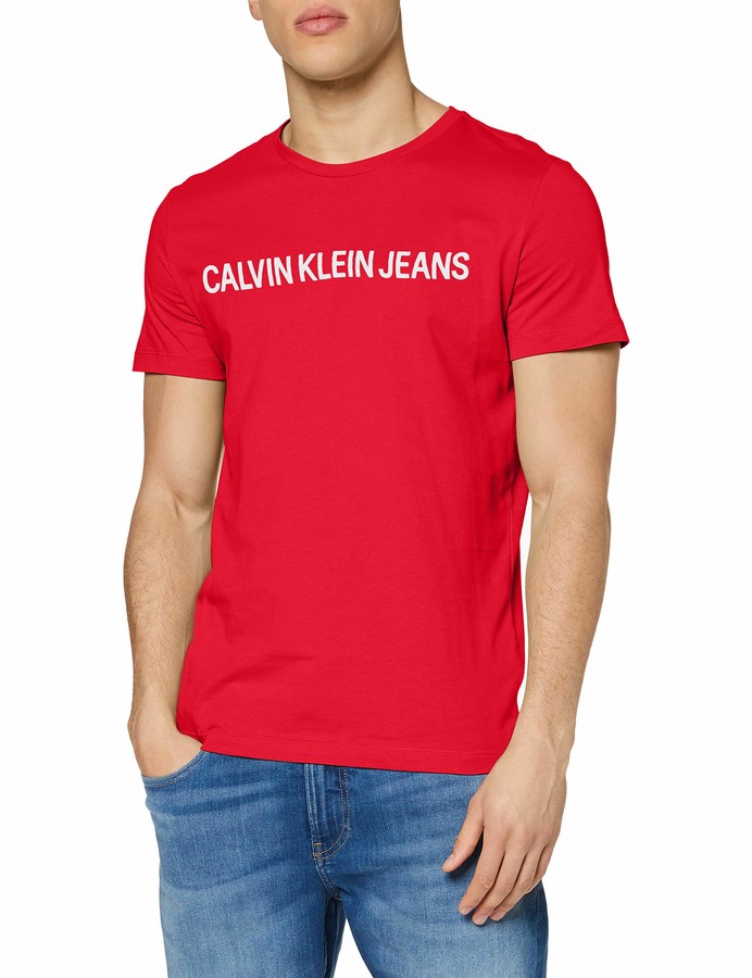 calvin klein jeans red t shirt