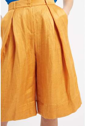 WtR - WtR Mustard Crinkled Linen Short Culottes