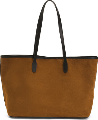 TJMAXX Suede Tote With Detachable Pouch - ShopStyle