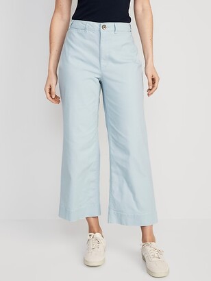 Old Navy High-Waisted Cropped Wide-Leg Chino Pants for Women