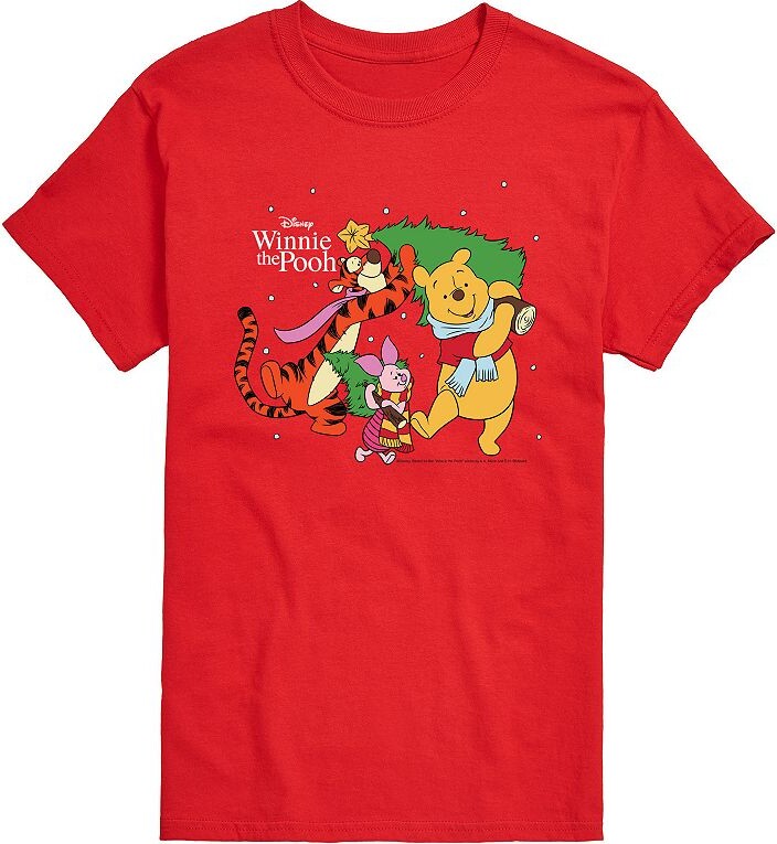 Licensed Character Big & Tall Disney's Winnie The Pooh Christmas Tree Graphic Tee