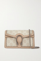 Thumbnail for your product : Gucci Dionysus Super Mini Leather-trimmed Coated-canvas Shoulder Bag