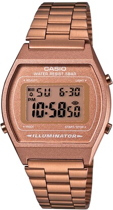 Casio Men's Digital Vintage Rose Gold-Tone Stainless Steel Bracelet Watch  39x39mm B640WC-5AMV - ShopStyle Jewelry