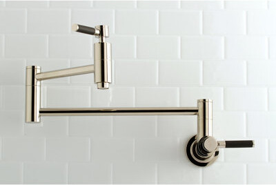 Kingston Brass Kaiser Two-Handle 1-Hole Wall Mount Pot Filler Faucet