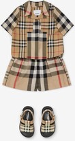 Thumbnail for your product : Burberry Childrens Panelled Check Cotton Shorts Size: 12M