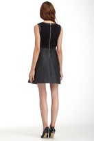 Thumbnail for your product : Romeo & Juliet Couture Quilted Faux Leather Flared Hem Dress