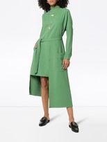 Thumbnail for your product : Tibi Chalky asymmetric midi dress