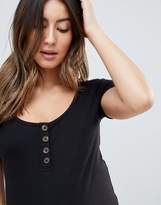 Thumbnail for your product : New Look Maternity fitted tee in black