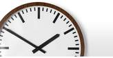 Thumbnail for your product : Aslog Large Station Wall Clock,, Walnut and Black Hands
