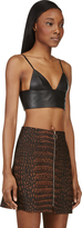 Thumbnail for your product : Alexander Wang T by Black Matte Lamb Triangle Bralette