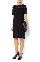 Thumbnail for your product : Wallis Black Lace Detail Crepe Dress