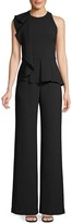 Thumbnail for your product : Black Halo Felicia Draped-Ruffle Wide-Leg Jumpsuit