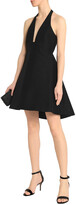 Thumbnail for your product : Halston Cotton And Silk-blend Halterneck Mini Dress