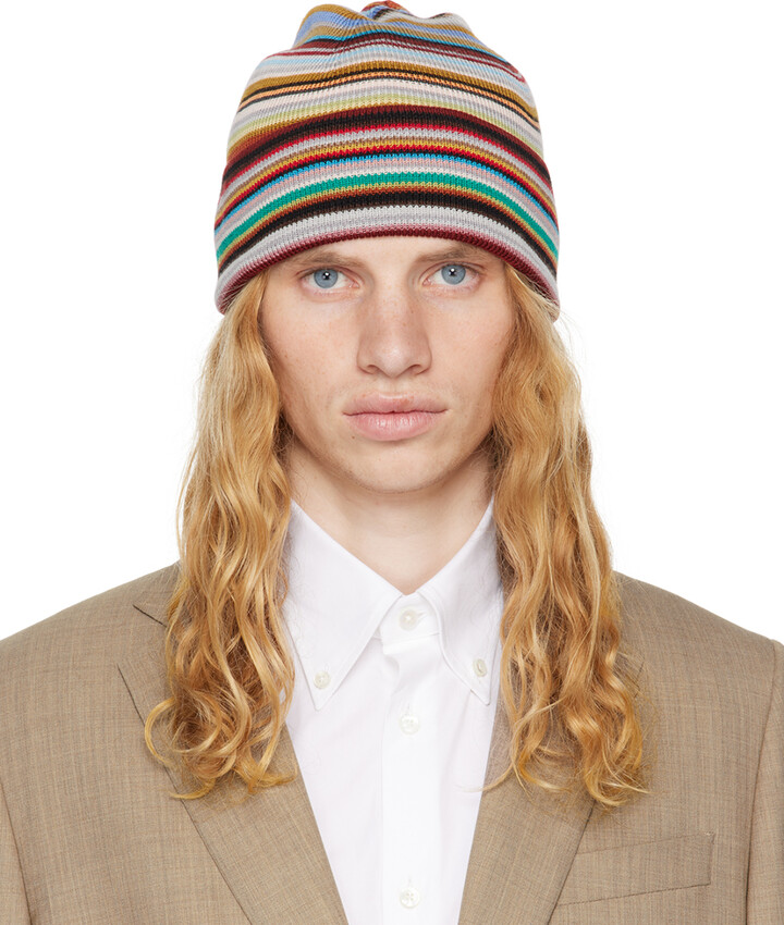 Signature Stripe Beanie Smith Beanie PAUL SMITH Signature Stripe