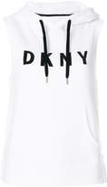 Thumbnail for your product : DKNY Sleeveless logo hoodie