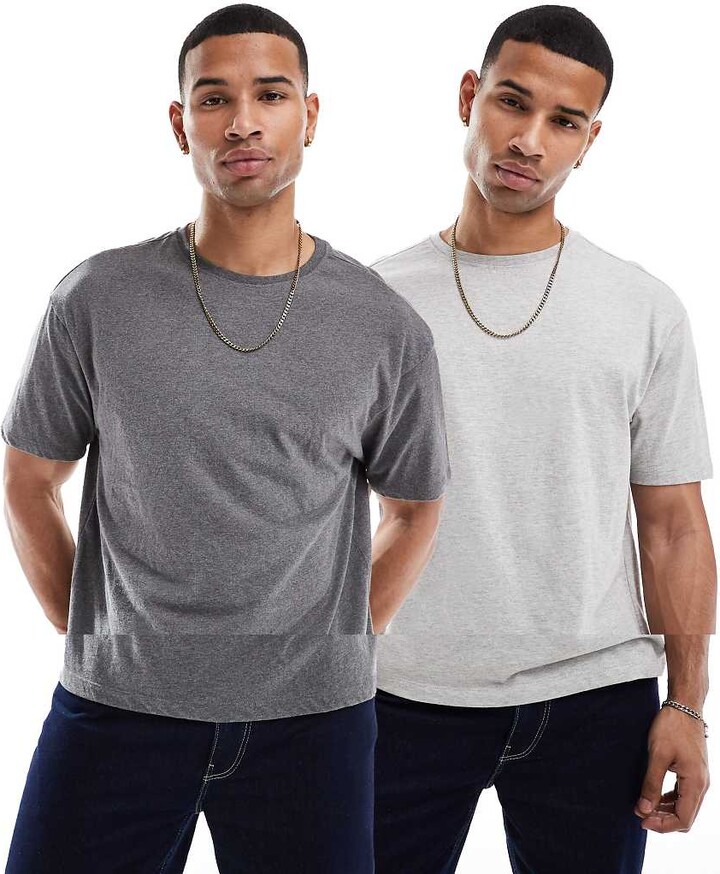 Another Influence multipack set of 2 T-shirts in gray