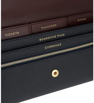 Smythson Panama Marshall leather travel wallet