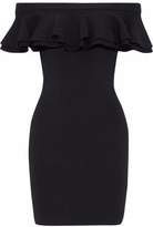 Thumbnail for your product : Line Harriet Off-the-shoulder Ruffled Ribbed-knit Mini Dress