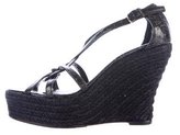 Thumbnail for your product : Oscar de la Renta Embossed Wedge Sandals