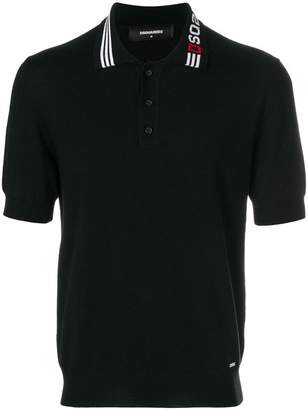 DSQUARED2 logo knitted polo shirt