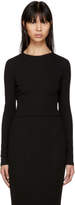 Thumbnail for your product : Rosetta Getty Black Long Sleeve Cropped T-Shirt