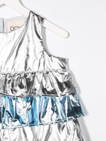 Thumbnail for your product : Douuod Kids Metallic Tiered Dress
