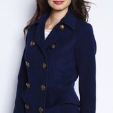 Thumbnail for your product : La Redoute PRIX MINI Mid-Length Military Style Double-Breasted Peplum Coat