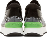 Thumbnail for your product : Kenzo Black & White Jacquard Sneakers