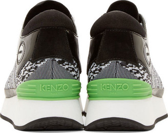 Kenzo Black & White Jacquard Sneakers