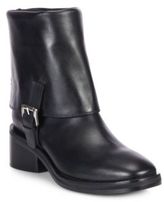 Thumbnail for your product : CNC Costume National Leather Mid-Calf Fold-Over Buckle Boots