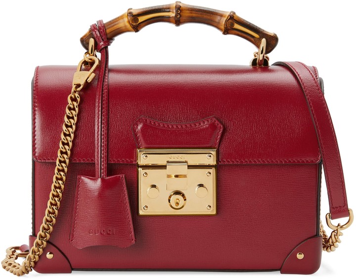 Gucci Padlock small bamboo shoulder bag ShopStyle