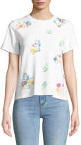 Thumbnail for your product : Catherine Malandrino Short-Sleeve Sequin-Flower Tee