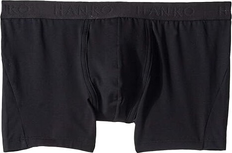 Hanro Cotton Essentials Boxer Brief (Black) Men's Underwear - ShopStyle