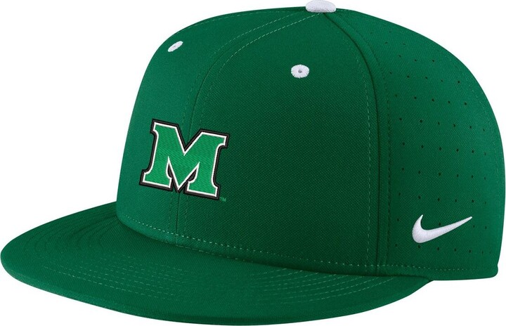 Nike Men's Green Marshall Thundering Herd True AeroBill Performance Fitted  Hat - ShopStyle