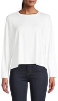 Thumbnail for your product : Eileen Fisher Crewneck Crop Box Top