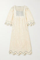 Thumbnail for your product : Vita Kin Virginie Embroidered Linen Midi Dress - Cream - small