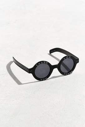Urban Outfitters Chunky Round Thank You Sunglasses