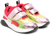 Thumbnail for your product : Stella McCartney Kids Metallic Touch-Strap Sneakers