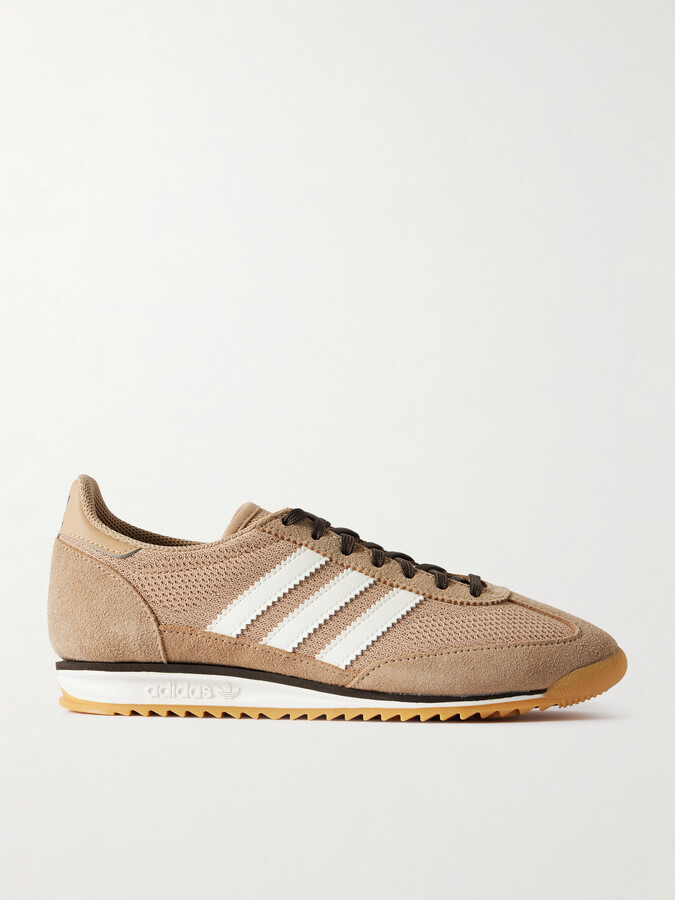 adidas Sl 72 Og Suede And Leather-trimmed Mesh Sneakers - Brown