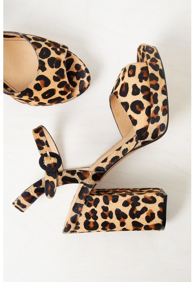 leopard print platform shoes